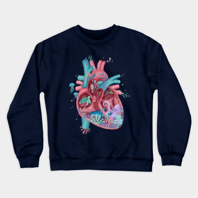 Protect the heart of the Planet Crewneck Sweatshirt by Maria Kimberly 